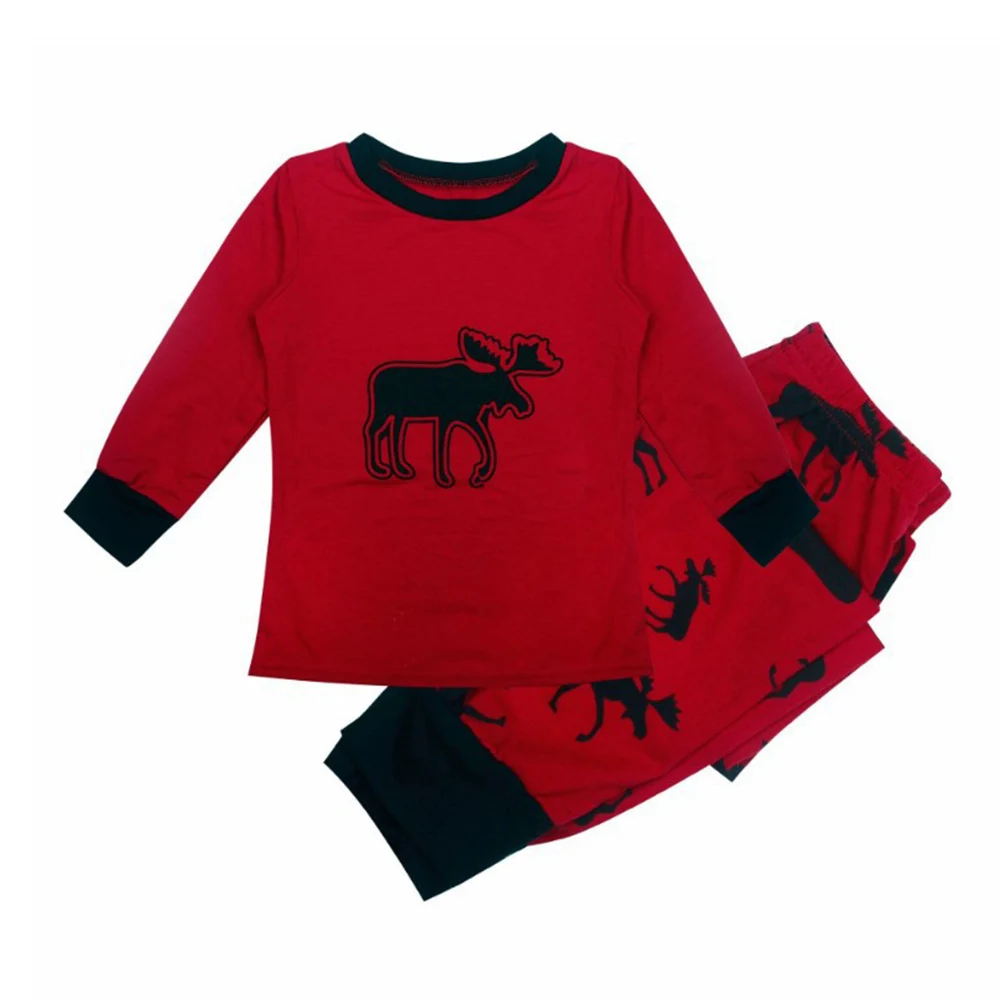Oeak/семейные рождественские пижамы с принтом рождественского оленя; Семейные комплекты для взрослых, женщин и детей; рождественские пижамы; Семейный комплект