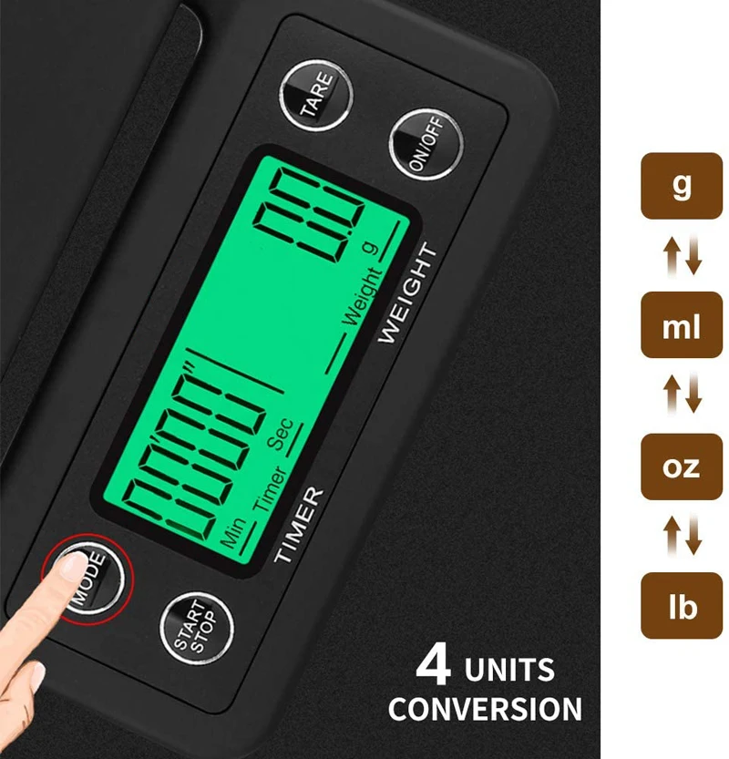 Precision Drip Coffee Scale With Timer Multifunction kitchen scale LCD digital food Scale for Baking & Cooking weighing tools