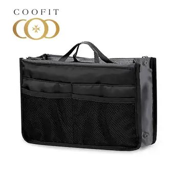 

coofit 1pc Multiple Compartment Travel Organizer Storage Bag Toiletry Organizer Solid Color Toiletry Bag Makeup Pouch For Travel
