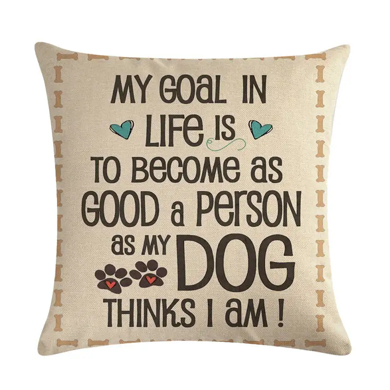 Наволочка для дивана с надписью My Dog Is дверной звонок 45x45 см ZY297|Наволочка| |