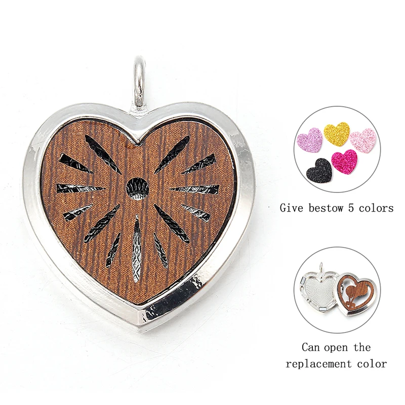 Aroma Locket Necklace Magnetic Aromatherapy Essential Oil Pendant Necklace Multi-style - Metal color: style 8