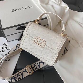 

Bow Pressed Small PU Leather Crossbody Bags For Women 2020 Summer Simple Fashion Wide Straps Shoulder Belt Shoulder Handbags new