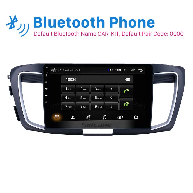 Seicane 10," 2din Android 8,1 автомобильный мультимедийный плеер gps радио для 2013 Honda Accord 9 2.4L высокая версия поддержка Carplay системы контроля давления в шинах