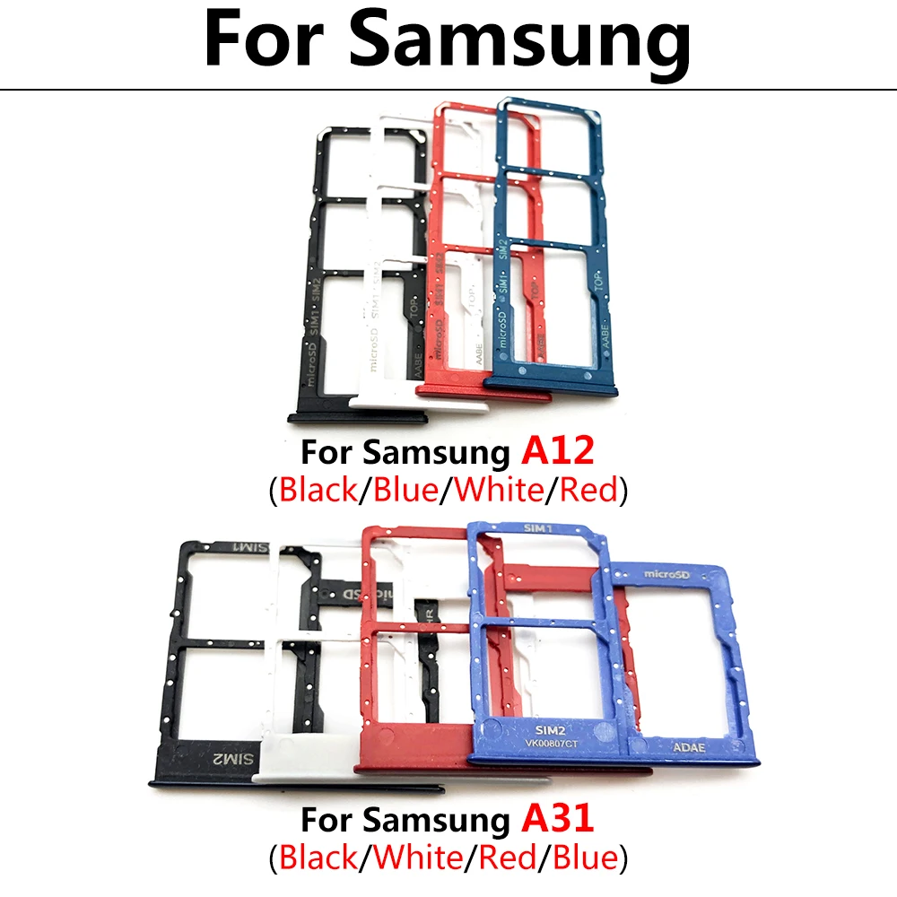듀얼 마이크로 SIM 카드 슬롯 트레이, 거치대 SD 카드 리더 부품, 삼성 A12 A31 A51 A71 A125F