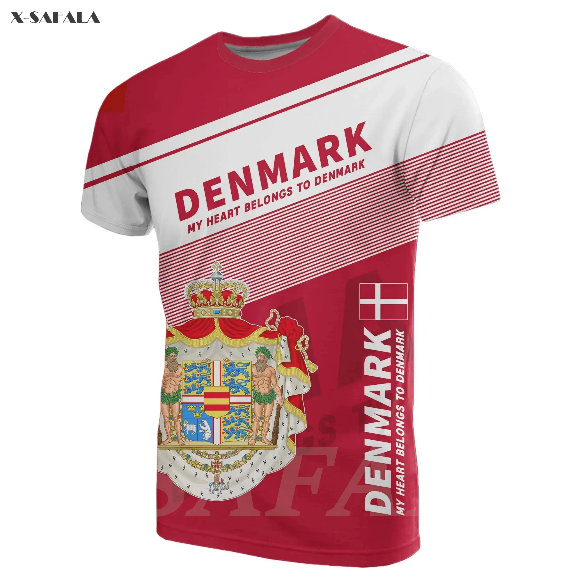 jbs of Denmark Camiseta de cuello redondo para hombre 