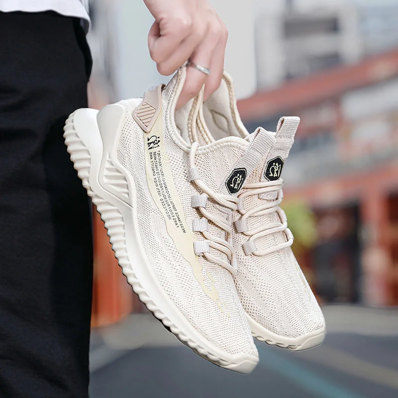 Zapatillas de deporte de malla para hombre, zapatos masculinos informales, deportivos, transpirables, ligeras y cómodas, para caminar, a la moda, novedad de 2020