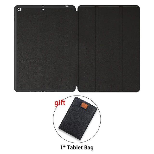 Black Чехол MTT для iPad 7-го поколения, 10,2 дюймов,, тонкий, из искусственной кожи, откидной, смарт-чехол, 10,2 дюймов, Авто Режим сна/пробуждения, сумка для планшета, Funda - Цвет: Black