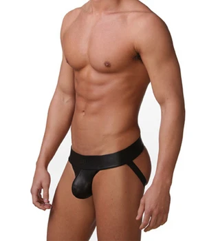 

Men´s Sexy Black Leather G-StringsThongs Leather Thongs Briefs