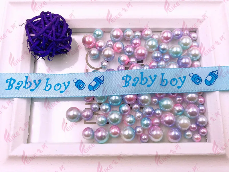 DIY Handmade Ribbons 10 Yards/Roll Baby Shower Ribbon / Girl Gift Belt Satin For Gender Reveal Birthday Party | Дом и сад