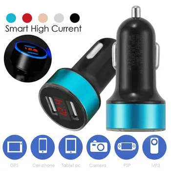 

Smart Car Quick Charger Adapter Phone Voltage LCD Display Cigarette Lighter USB Automobile Pad Charge Auto Charger