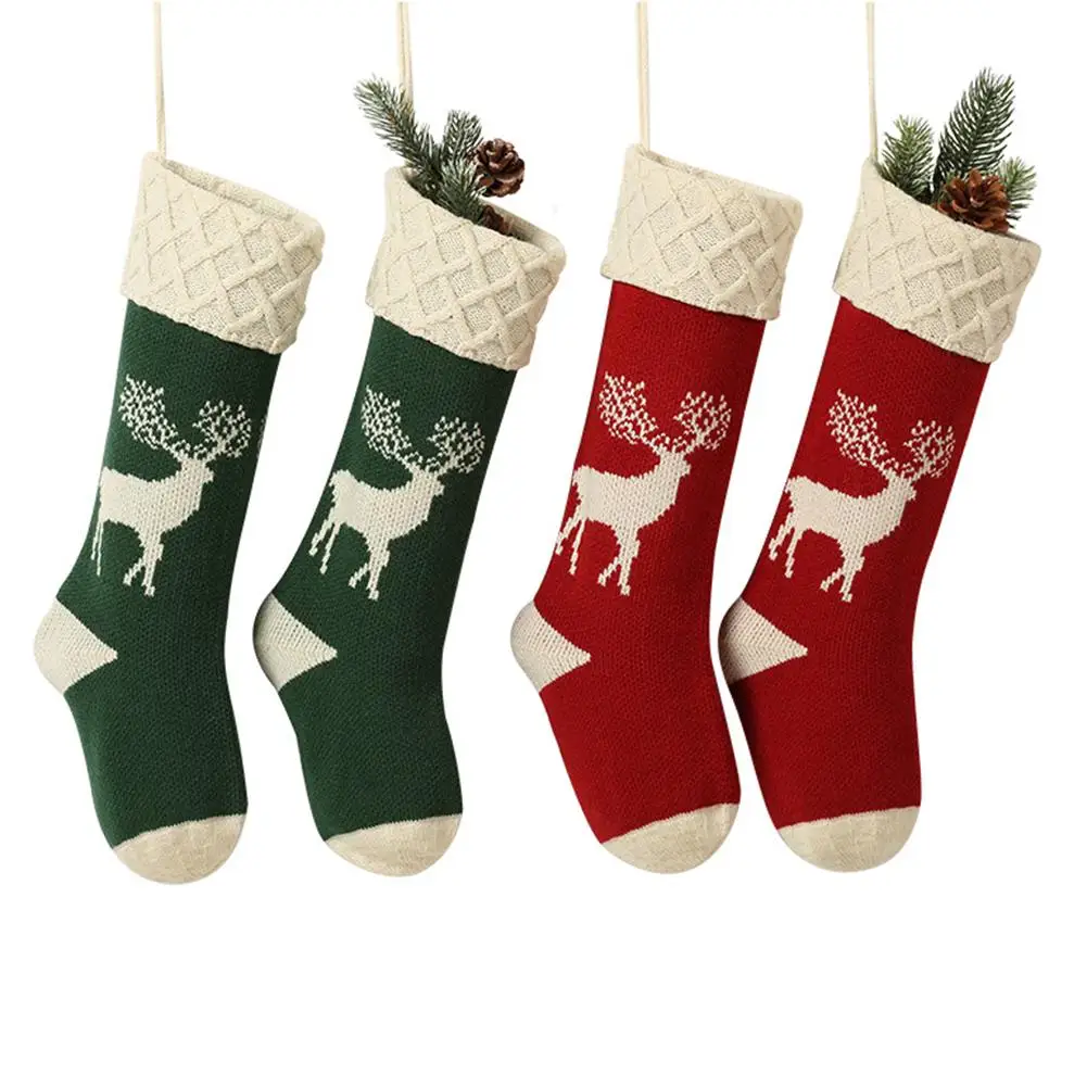 

Christmas Sock Gifts Xmas Tree Decor Stockings Pendant Sock Ornaments Kids Candy Bag Gift Christmas Decoration For Home