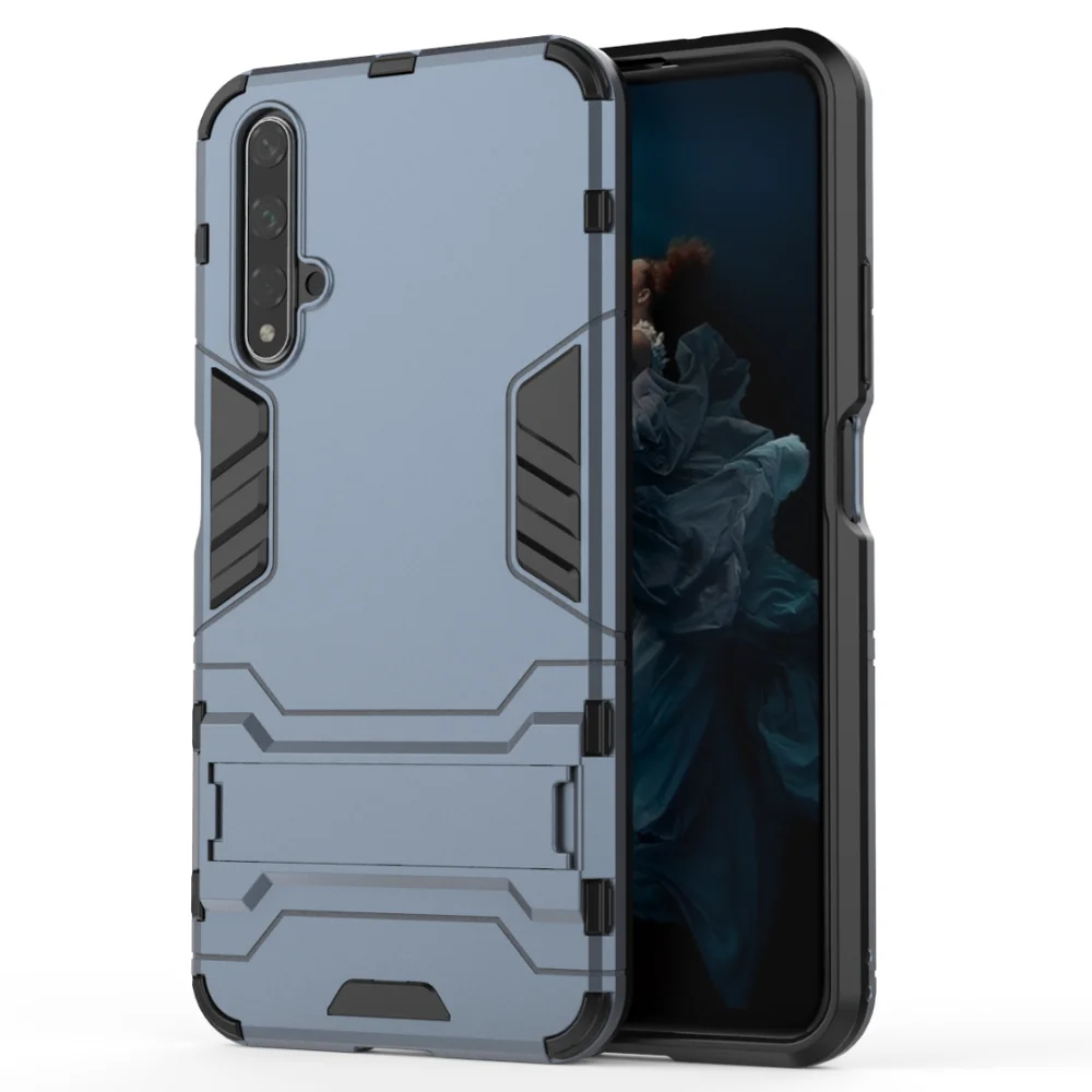 Blue Black Роскошный противоударный чехол для телефона для huawei Honor 8A 8X 8C 8S 9X Pro Lite 10i Lite 20I V10 V20 Y5 Y6 Y7 Y9 Поддержка задняя крышка чехол s - Цвет: Blue Black