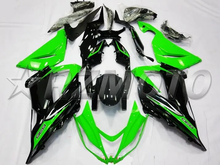 3 Подарки ABS Полный комплект обтекателя подходит для Kawasaki ZX6R 2013 Обтекатели ZX-6R ниндзя 636 599 огни цвета: зеленый, черный