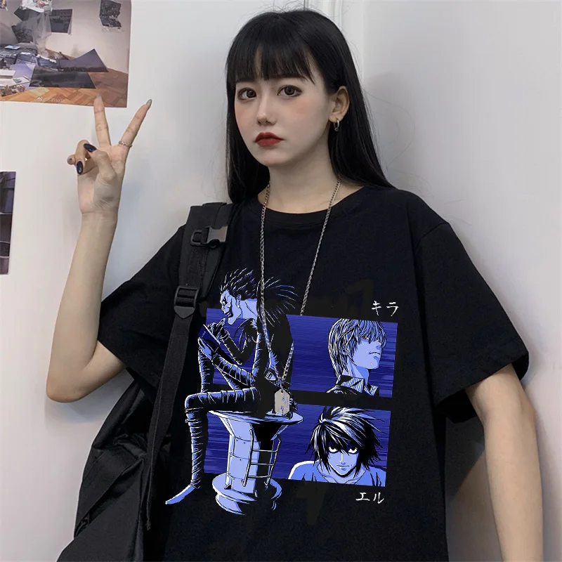 Light Yagami L T-shirt Cotton Anime Tee 