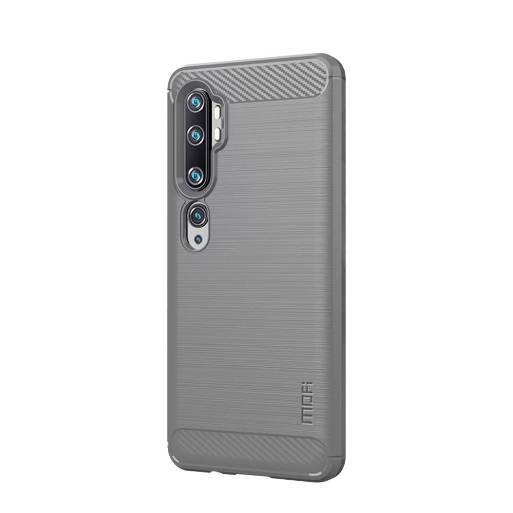 Чехол MOFi для Xiaomi Mi Note 10, Роскошный чехол из мягкого волокна, ТПУ, силиконовый чехол для телефона s, задняя крышка для Xiaomi Mi Note 10