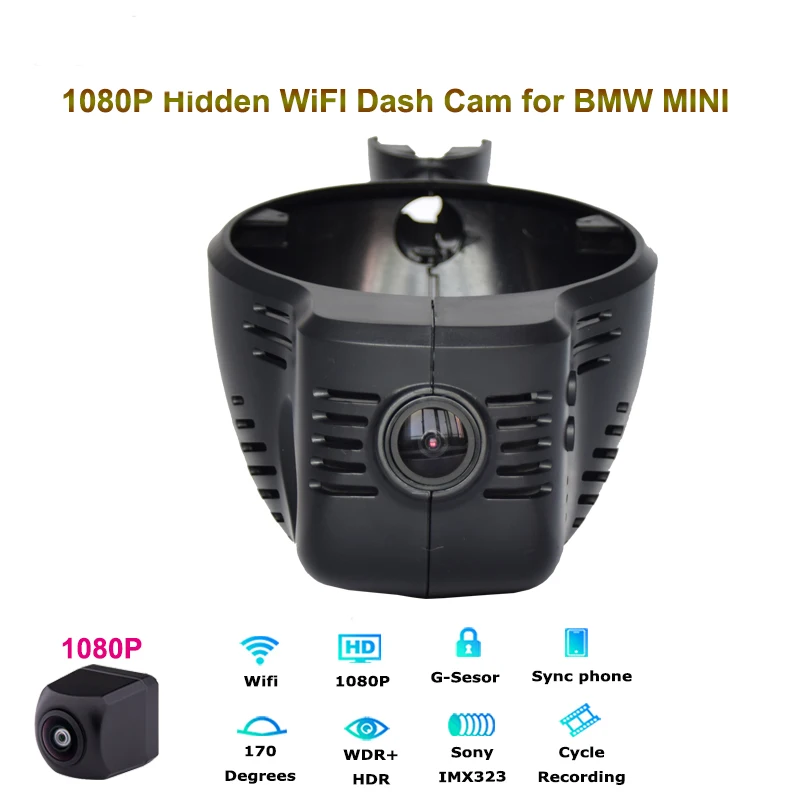 1080P скрытый Wifi Автомобильный видеорегистратор Автомобильная камера для BMW MINI cooper