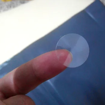 

6000Pcs 1.6cm 0.6'' Diameter Clear Round Adhesive Label Sticker Transparent PVC Label Sealing Paste For Gift Box Sealing Paste