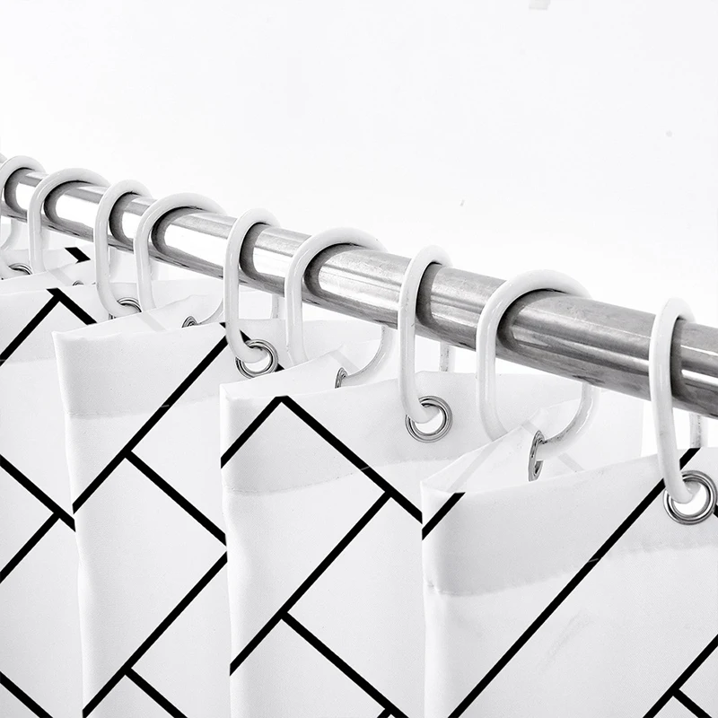 High Quality Geometry Waterproof Shower Curtains Easy Clean Moldproof Bathroom Shower Curtain Modern Bathroom Shower Curtain