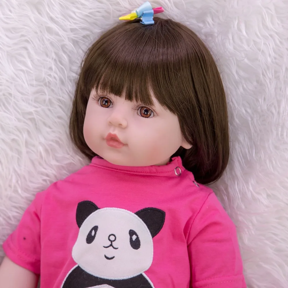 KEIUMI 24 дюйма Bebe Reborn для маленьких девочек кукла 60 см силиконовый мягкий реалистический принцесса платье куклы игрушки для детей на день рождения подарки на Рождество