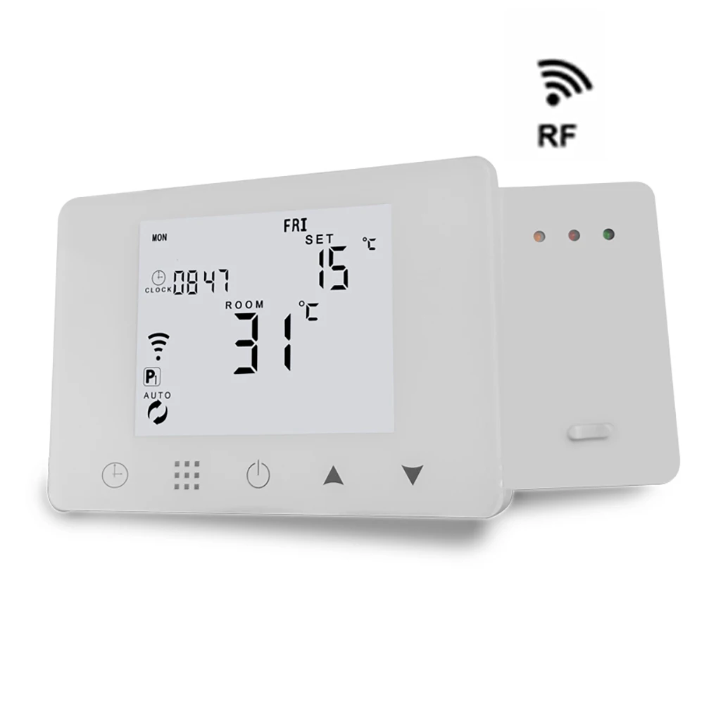 Беспроводной комнатный термостат RF для газового котла подогрева воды пола пульт