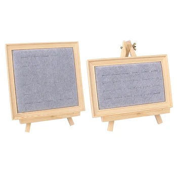 

Solid Wood Earrings Display Rack Fashion Jewelry Organizer Holder Case Box Showcase Ring Earring Jewelry Display