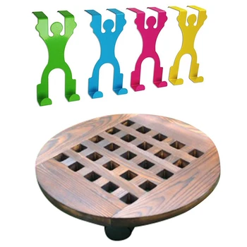 

1 Pcs Wood Flower Pot Removable Tray Plant Holder Stand Base Plate Stand & 1 Set Hook Towel Hanger,Coat Rack