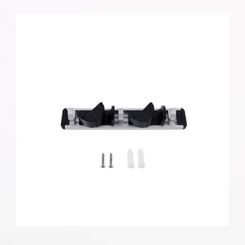 

2/3/4 Position Mop Broom Holder Wall Mounted ABS Plastic Mop Holder Broom Organizer 4 Hooks Hanging Mop Broom Shovel