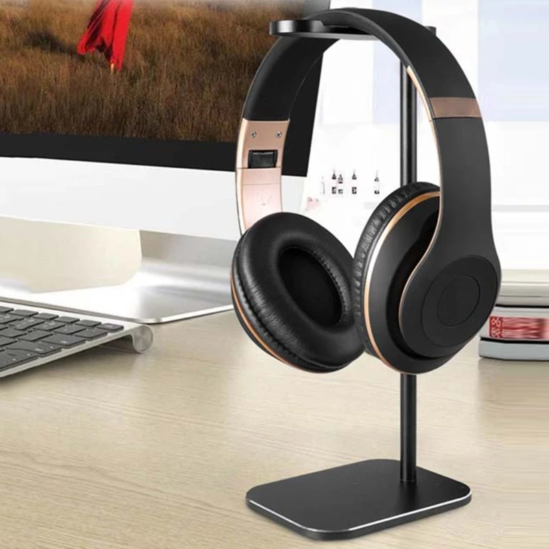 Earphone Hanger Holder Headphone Stand Rack Sturdy Non Slip Aluminum Alloy Gaming Headset Bracket with Solid Base
