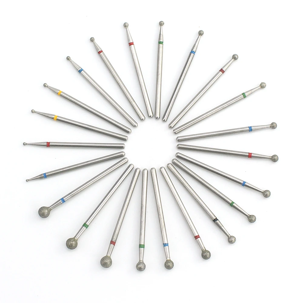 Fresa rotativa de bolas de diamante para manicura, taladro de decoración de uñas, limpieza de cutículas, limas eléctricas para uñas, herramientas para quitar Gel, 1 Uds.