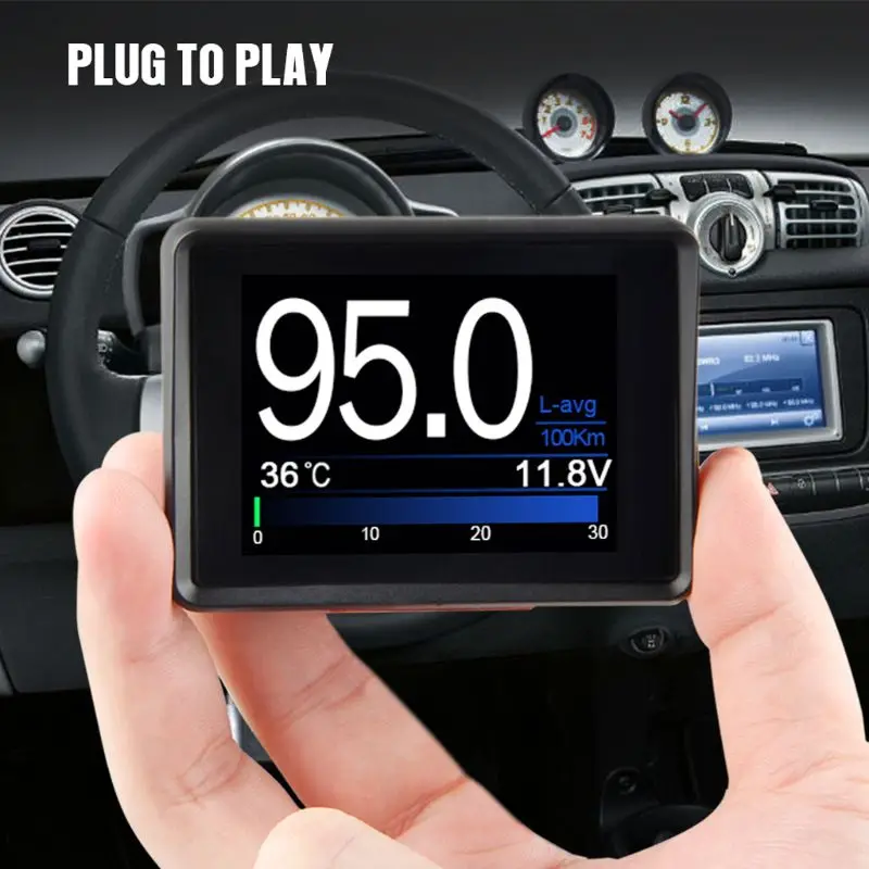 Universal Car Smart Digital Meter Head Up Display OBD II System Fuel Temp Gauge | Автомобили и мотоциклы