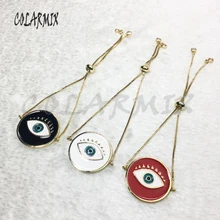 10 шт, браслеты с демоном, круглый глаз, ювелирный браслет, аксессуары, масло, проложили, ювелирные браслеты для женщин, 5624