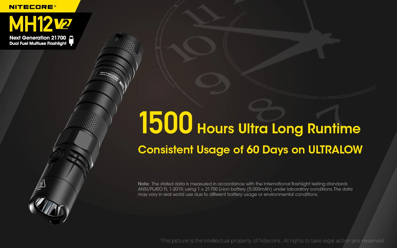 Led com 5000 Nitecore Lanterna Tática Recarregável 1200 Lumens Luz Dura Utiliza um Cree Xp-l2 v6 Mah Bateria Mh12v2 8 Nitecore mh12v2 lanterna tática recarregável 1200 lumens