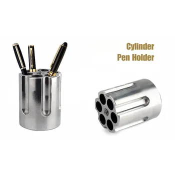 

metal Cylinder Pen Holder New chool office Supplies Pencil Box Gun barrel Pencil Cases Home Storage Pencil Box Supplies gifts