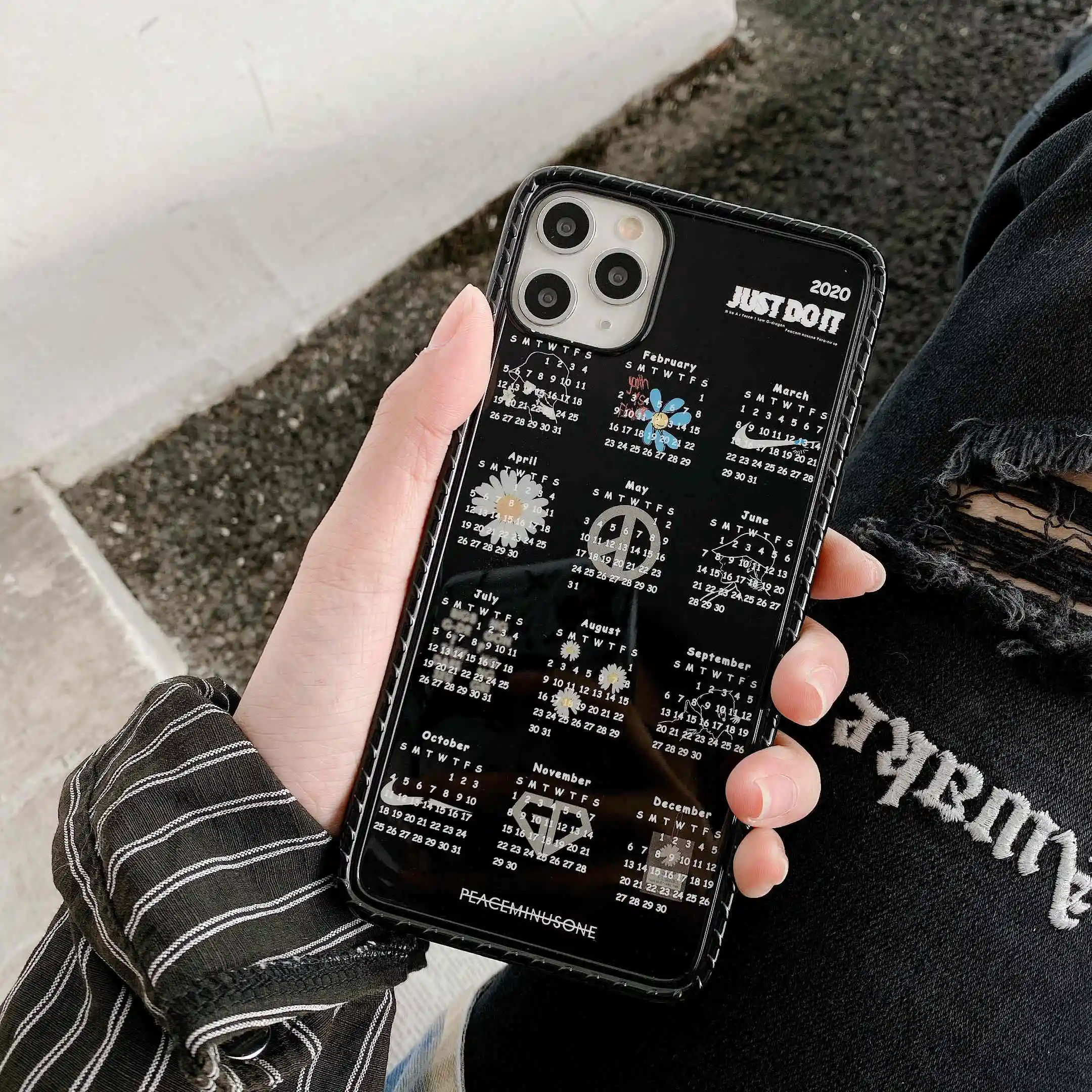 

Case For Apple iPhone 11 11 Pro Case For iPhone 11 Pro Max XS MAX X XR 7 8 6 6S Plus Case Shockproof Cool Coque Calendar Pattern