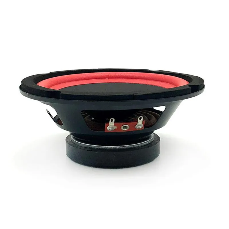 US $21.07 8 Inch Cylinder Tunnel Car Audio Subwoofer DIY Modification Speaker Red Foam Edge Full Frequency Waterproof Polyplastic Cone
