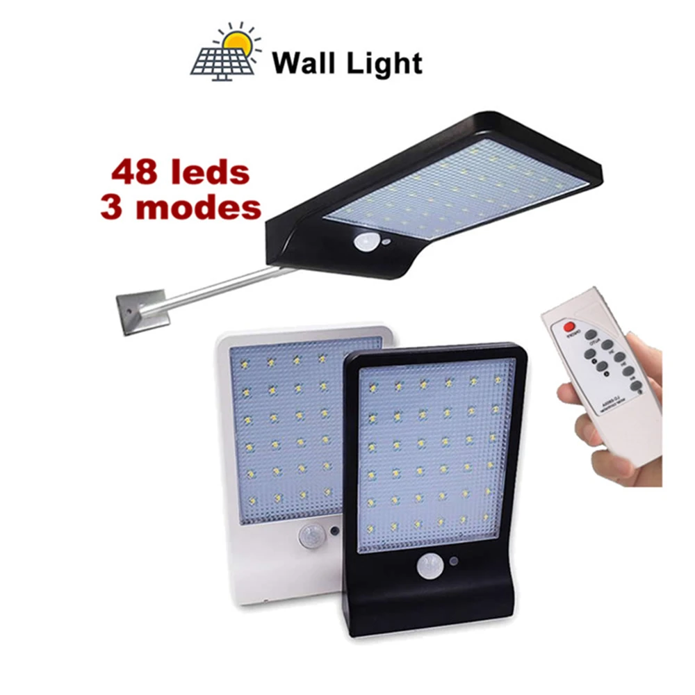 

LED Solar Rechargeable Garden light PIR Motion Sensor Lawn Lamp Night Security Wall Light Outdoor Yard Fence Emergency Lighting
