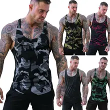 Мужская майка для бега, камуфляжная майка, Спортивная майка для спортзала, майка, тренировочный камуфляж, хлопок, с принтом, для фитнеса, свободная, без рукавов, хит