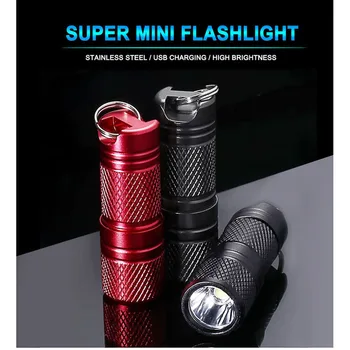 

1PCS T1 3.7V XPE CHIP Super Mini LED Flashlight 10180 Battery Rechargeable HT-T1 LED Keychain Flashlight Lanterna Nitecore Torch