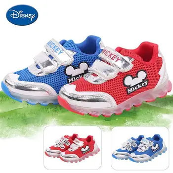 

Original Disney Spring And Summer Mesh Children's Shoes Cartoon Bow Cute Casual Shoes Boy's Non-slip Breathable Sports Shoes YRO