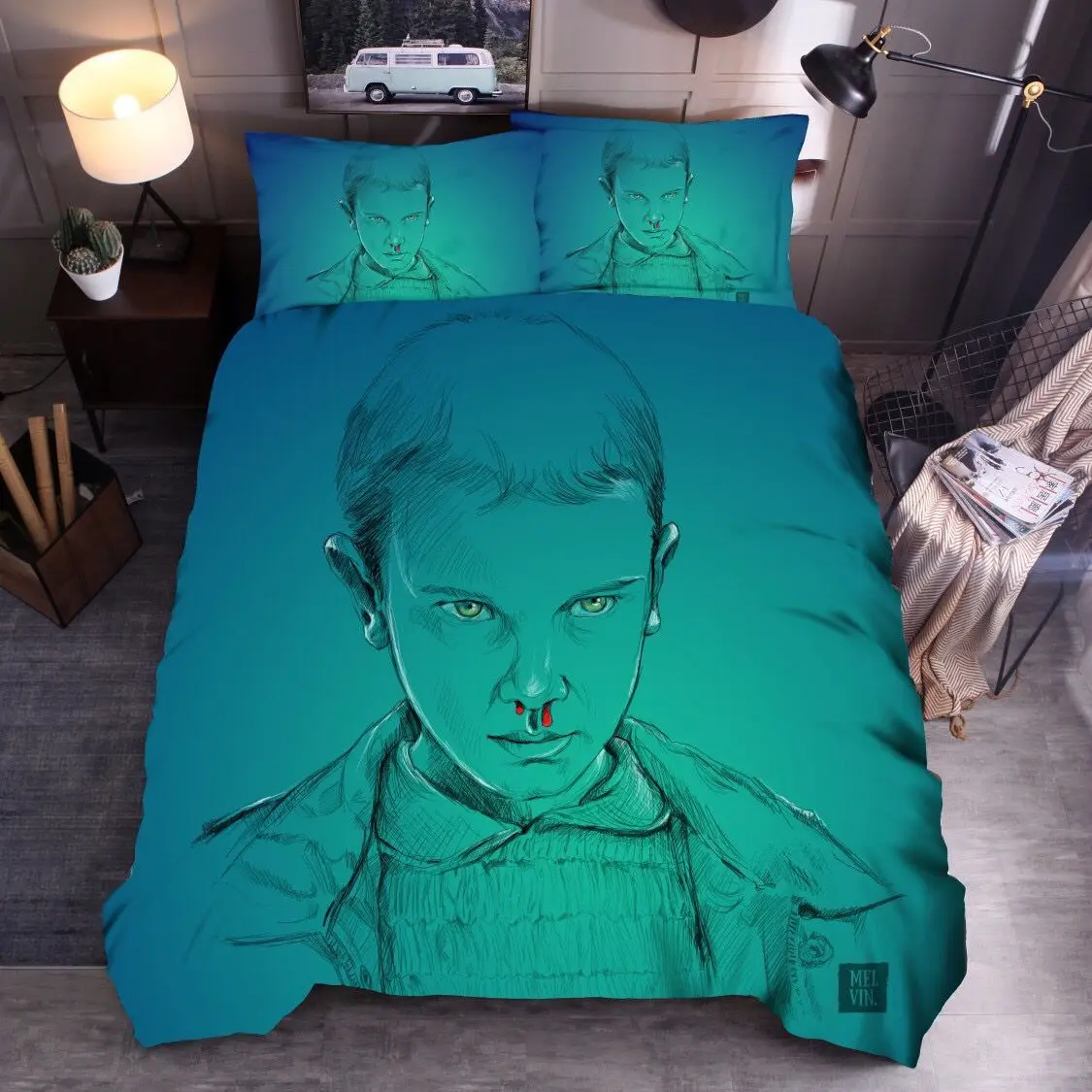 comforter sets popular horror movie stranger kids gift bedding set king queen double full twin single size bed linen set single duvet Bedding Sets