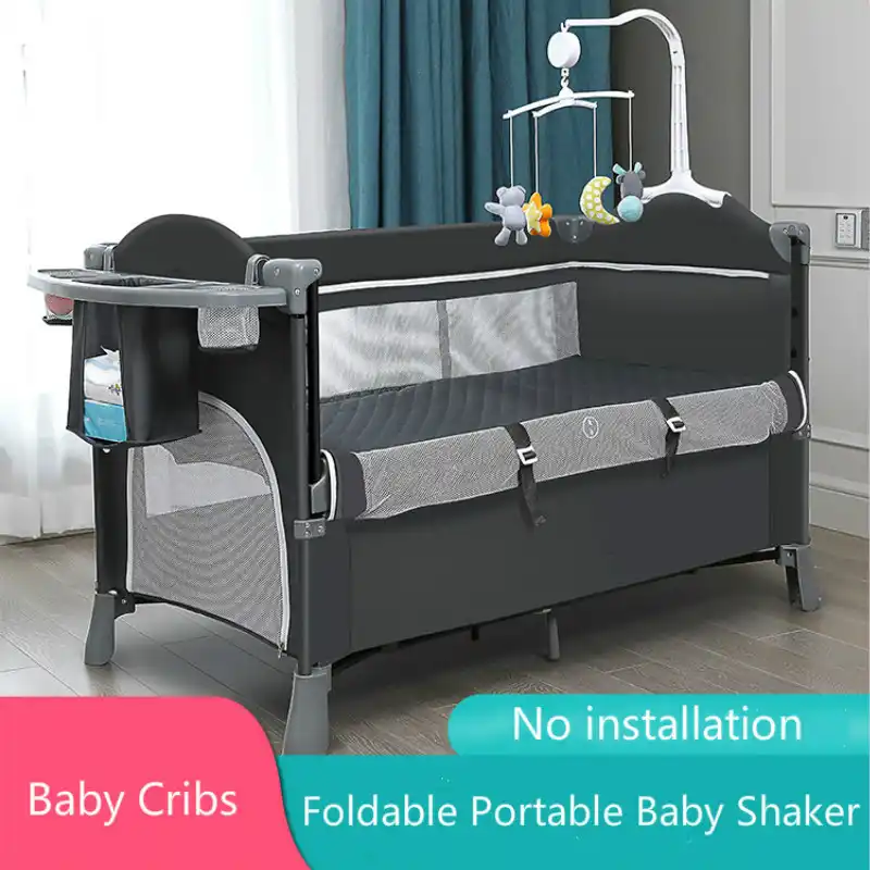 foldable crib on wheels