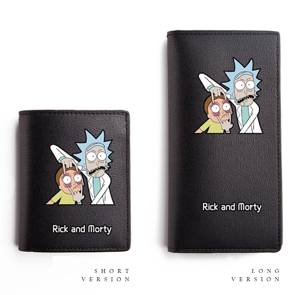 Черный кошелек из искусственной кожи marty Rick Science fiction Adventure Trifold Soap Opera Boys Fan Gifts