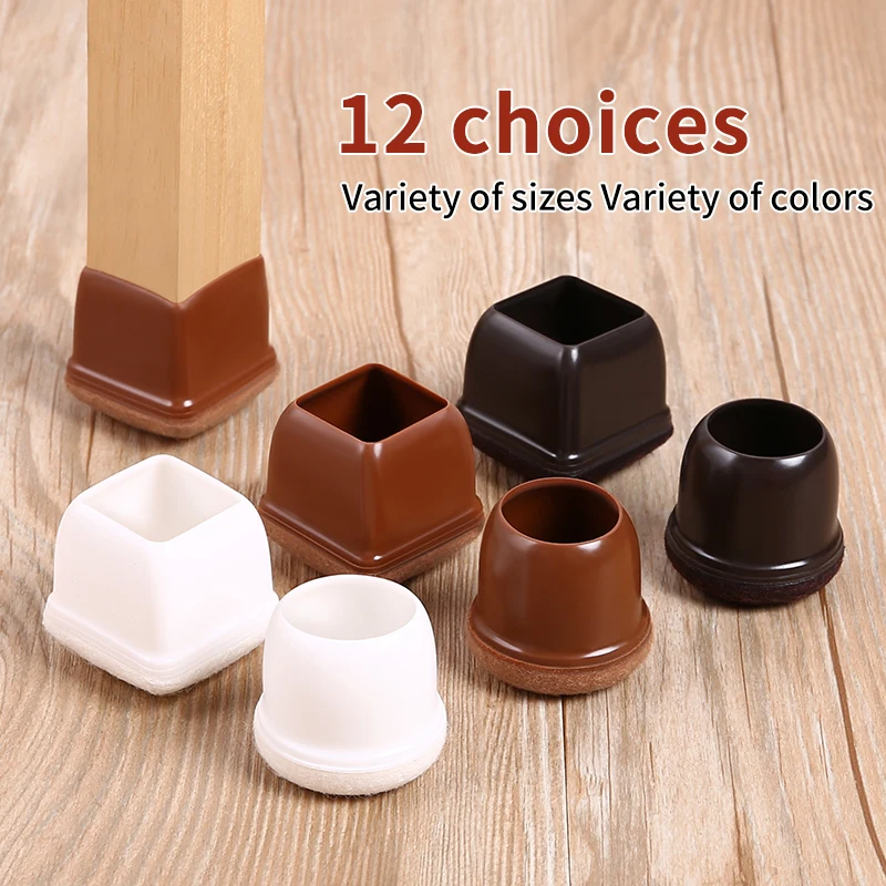 Upgraded Chair Leg Protector Covers Pads For Hardwood Furniture Floor Protectors Caps Sock Round Square Feet Protection Non Slip
