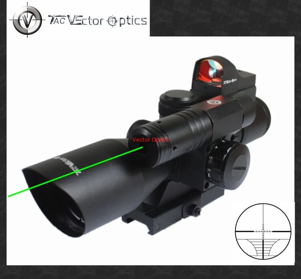 Векторная оптика, универсальный зеленый лазерный прицел, Коллиматор для винтовок калибра 0,15-0,50, пневматический пистолет,, для охоты