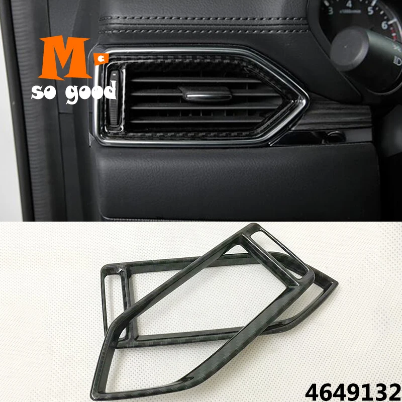 

2017 2018 For Mazda CX-5 Car Left And Right Air Outlet Cover Trim ABS Carbon Fibre auto interior accessories sticker shell