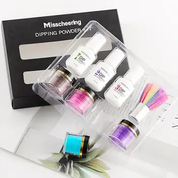 

Dipping Powder Set French White Nude Pink Dip Nail Glitter Powder Pigment For Manicure Nail Art Decorations Accessories