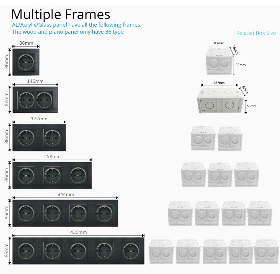 5 Frame французская розетка Wallpad с украшением в виде кристаллов закаленное белый Стекло Панель 16A ЕС 110 V-240 V 5 французские розетки 430*86 мм Размеры