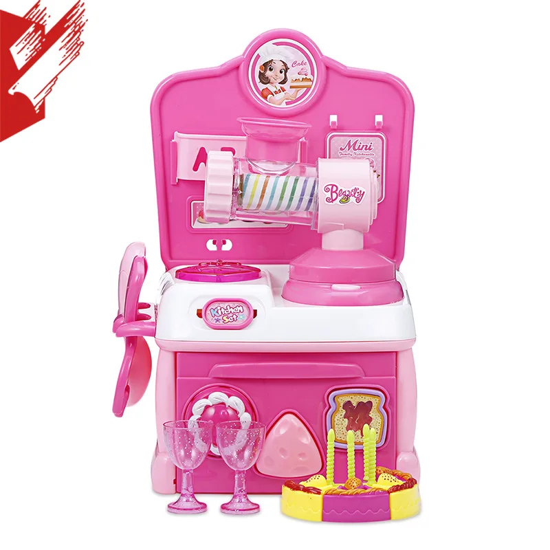 

Children Model Kitchen Play House Toys Meat Grinder Cut Cake Dining Table Creative Educational Toy GIRL'S Gift
