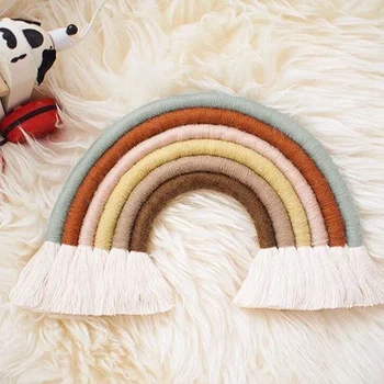 

Nordic style children's room wall rainbow ornaments hand-woven rainbow charms