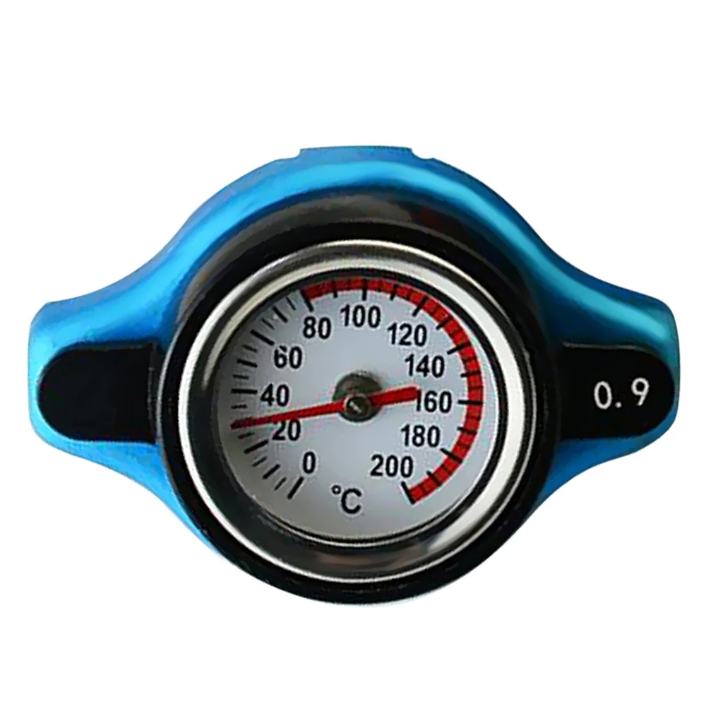Car Blue Thermostatic Radiator Rad Cap Temperature Indicator 0.9 BAR